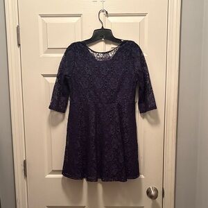 Navy Blue Lace Dress